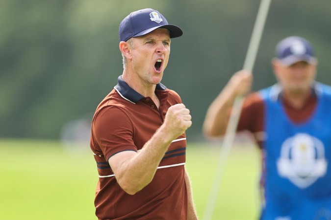 Justin Rose, el más veterano de esta Ryder Cup con 45 años, completó otra jornada perfecta y suma 3 puntos en 3 partidos.