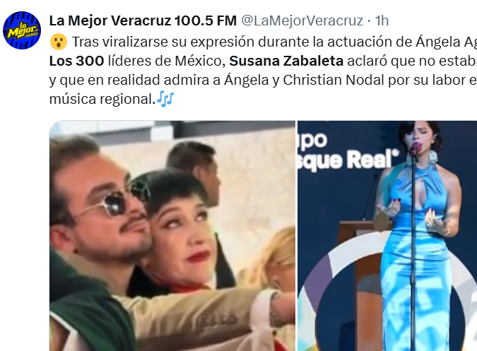 Susana Zabaleta rompe el silencio sobre Ángela Aguilar tras su polémica presentación en “Los 300 Líderes” ¿qué dijo?