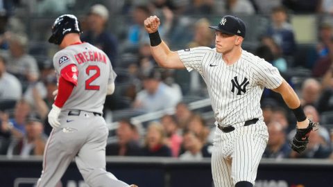 Ben Rice, destacado por el jonrón, celebró el triunfo ante Red Sox.
