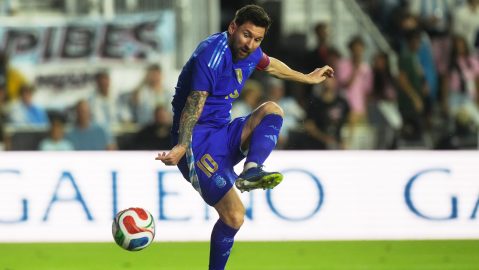 Messi con la selección de Argentina.