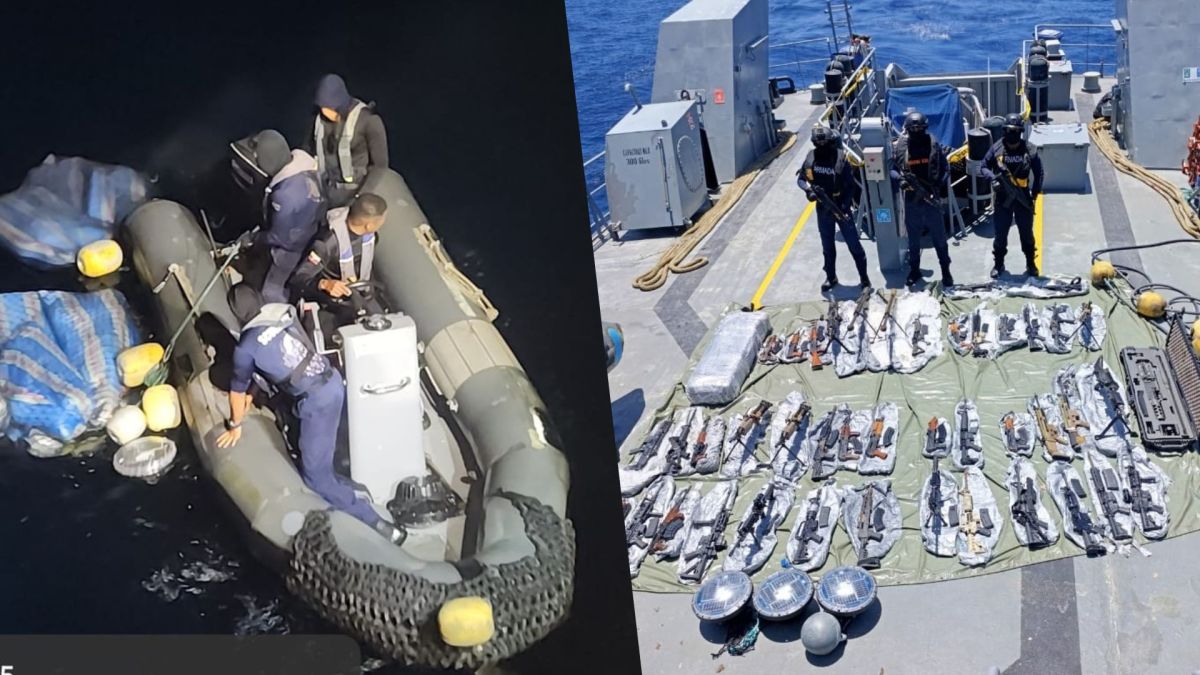 Ecuador con apoyo de EE.UU. interceptan embarcaciones cargadas de armas