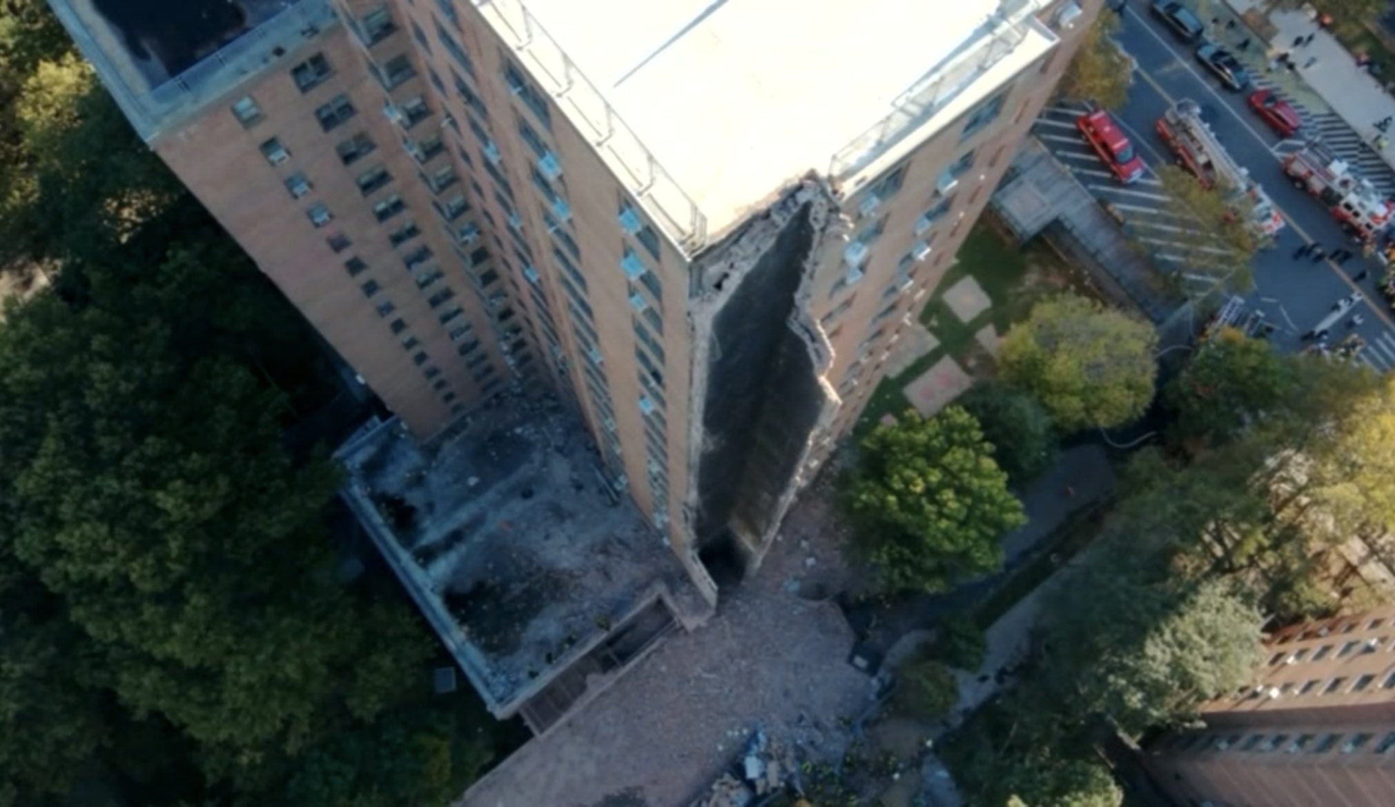 Colapso de parte de edificio en El Bronx