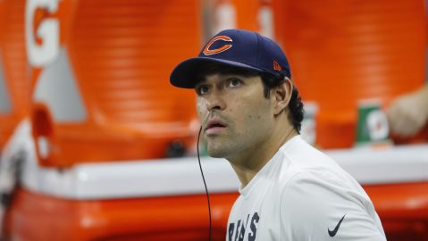 El mariscal de campo Mark Sánchez cuando era jugador de los Chicago Bears.