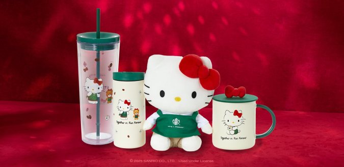 Starbucks lanzó nuevo menú y una nueva colección inspirada en Hello Kitty.