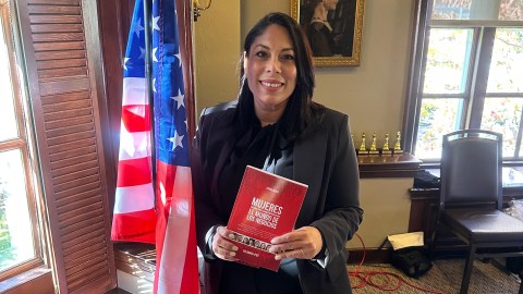 La migrante venezolana compartió su experiencia de desarrollo comunitario en el evento realizado este año en la Universidad de Harvard.