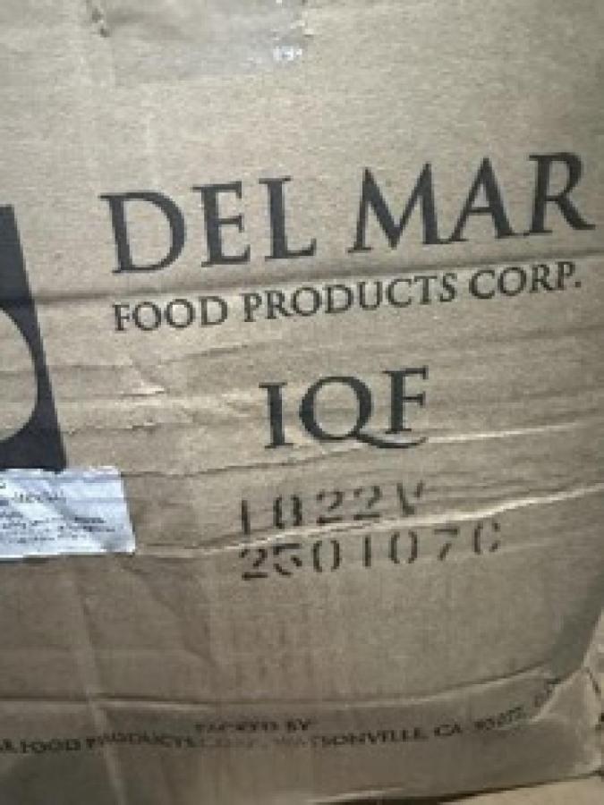 Las cajas de espinacas retiradas del mercado están identificadas con la marca Del Mar.