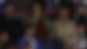 El delantero francés del Real Madrid, Kylian Mbappé, celebra el primer gol del equipo madridista durante el partido de la jornada 9 de LaLiga EA Sports que Getafe y Real Madrid disputan hoy domingo en el Coliseum, en Getafe.