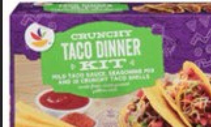 La FDA publicó en su sitio web de las cajas de los tacos.