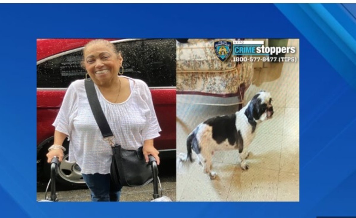 Alerta por hispana mayor desaparecida con su perro en Nueva York