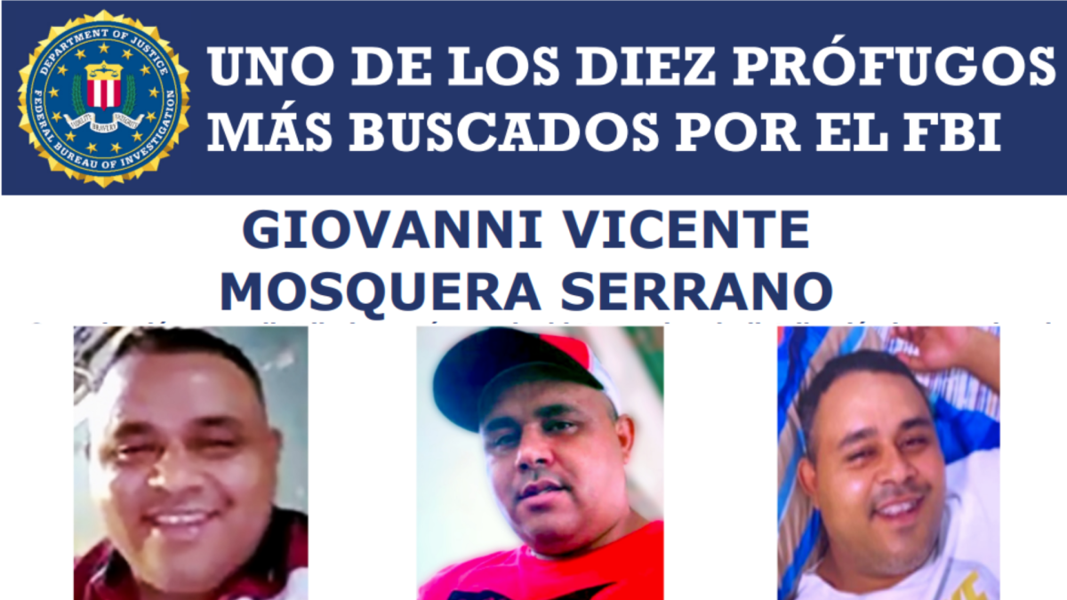 Giovanni Mosquera, primer líder del Tren de Aragua que aparece en la lista de los 10 más buscados del FBI y por el que ofrecen $5 millones