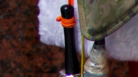 Foto referencial de un hombre vestido como Santa Claus.