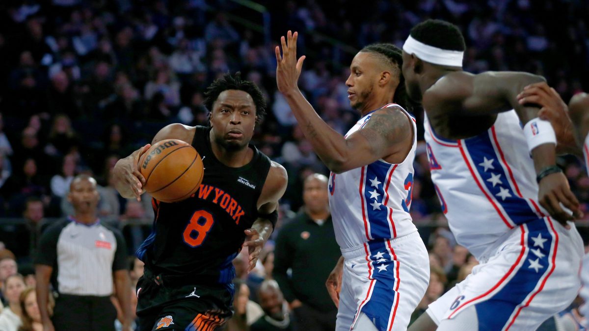 Knicks caen en el Garden 116-107 ante 76ers y terminan su racha de seis victorias