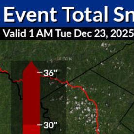 Pronóstico de nieve para el 23 de diciembre 2025 en NYC y áreas vecinas.