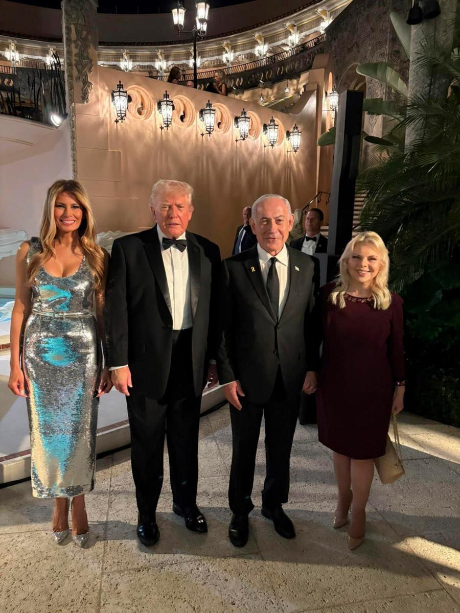 Netanyahu fue el único líder extranjero en la fiesta de fin de año de Trump