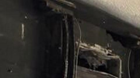 Fotografía tomada por rastreo de redes de parte de una sinagoga incendiada este domingo, en Jackson capital de Misisipi (EE.UU.).