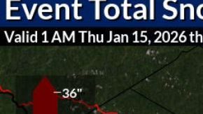 Pronóstico del clima para el jueves 15 de enero 2026.