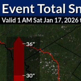 Se espera acumulación de nieve en algunas zonas del área triestatal de esta noche a mañana. Y de nuevo el domingo