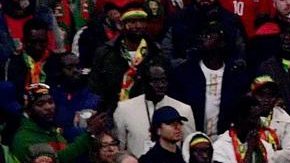 Fans of Senegal react after a penalty has been awarded to Morocco during the Africa Cup of Nations (CAN) final football match between Senegal and Morocco in Rabat, Morocco, 18 January 2026.