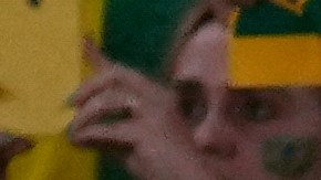 Hinchas de Brasil en el Mundial de Qatar 2022.