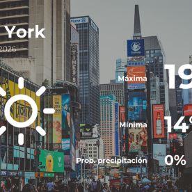 Conoce el clima de hoy en Nueva York