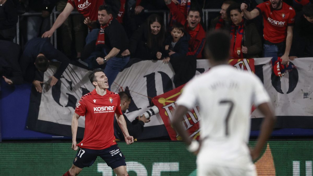 Real Madrid cae ante Osasuna y deja servido el liderato al Barcelona