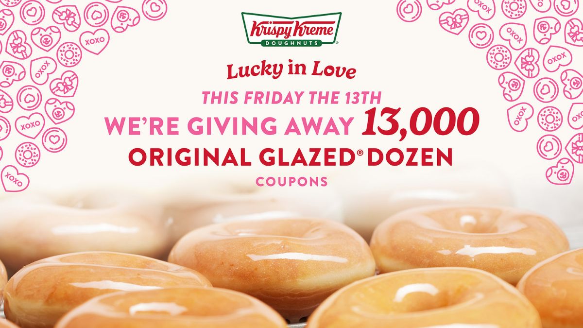¿Mala suerte? ¡Para nada! Krispy Kreme regalará 13,000 docenas de donas este viernes 13