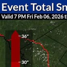 Pronóstico de nieve de la noche del viernes 6 de febrero al sábado 7 en NYC.