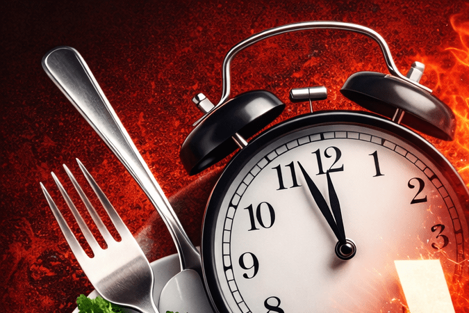 Imagen que coloca el ayuno intermitente versus la dieta clásica