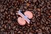 Imagen de granos de café y los formas de riñones