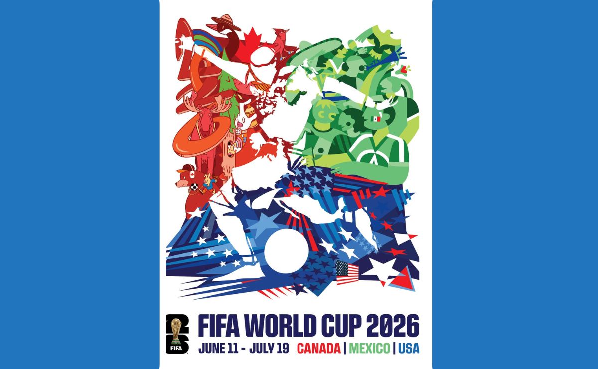A 100 días del Mundial 2026, FIFA presenta un póster que fusiona la esencia de Estados Unidos, México y Canadá