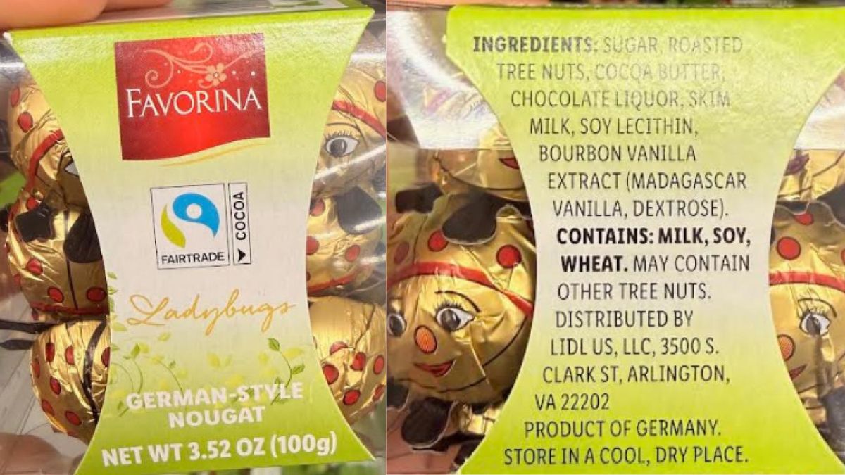 Alerta alimentaria: Lidl retira chocolates por presencia de avellanas no declaradas