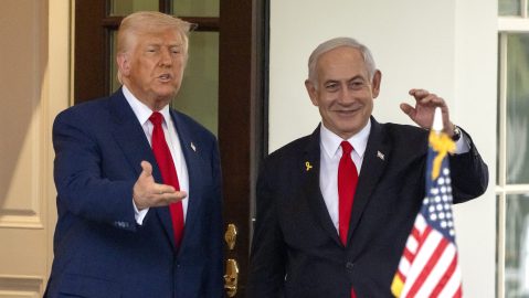 El presidente Donald Trump (izquierda) y el primer ministro israelí, Benjamin Netanyahu.