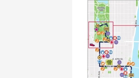 Ruta del Medio Maratón NYC 2026 el 15 de marzo.