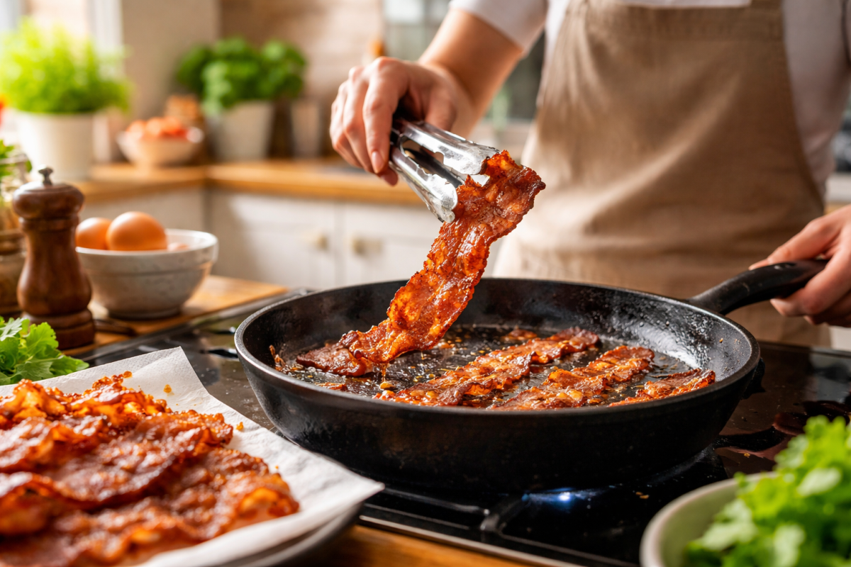Cómo hacer bacon crujiente en casa (el truco de chefs para que quede como en restaurante)