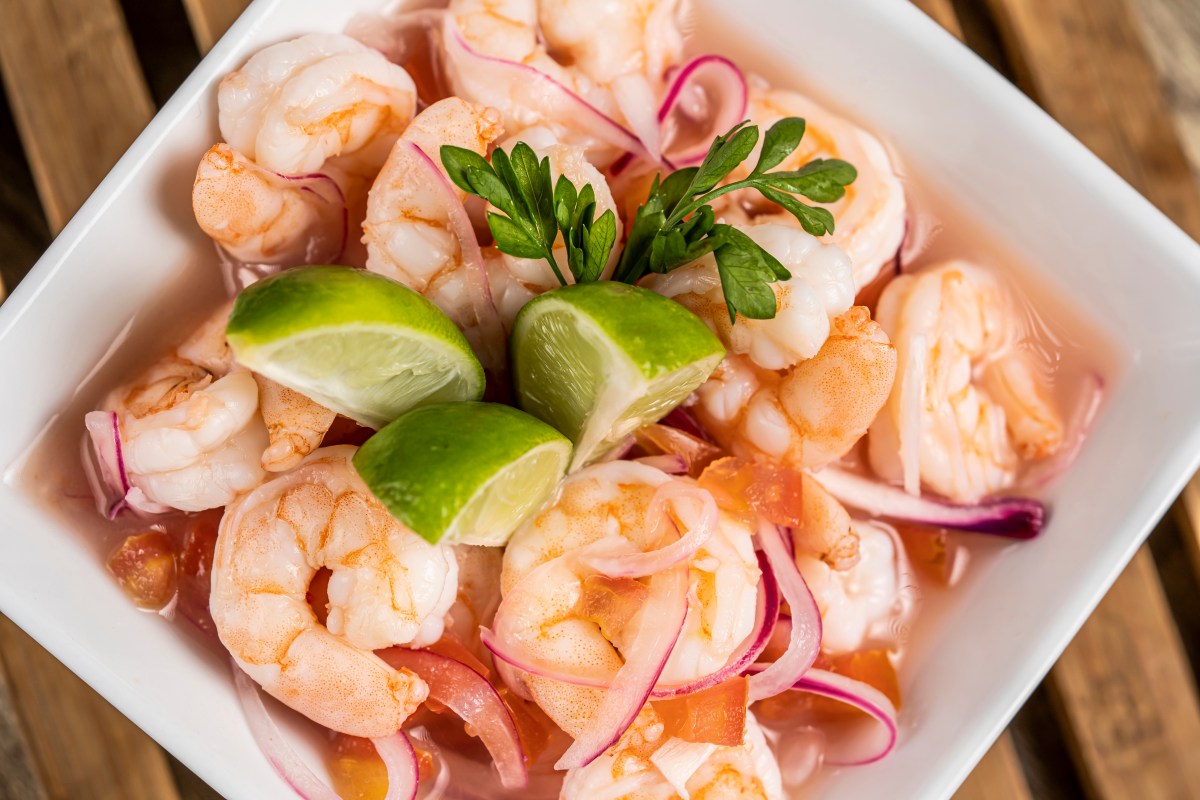 Ceviche de langostino con “toque ahumado” 