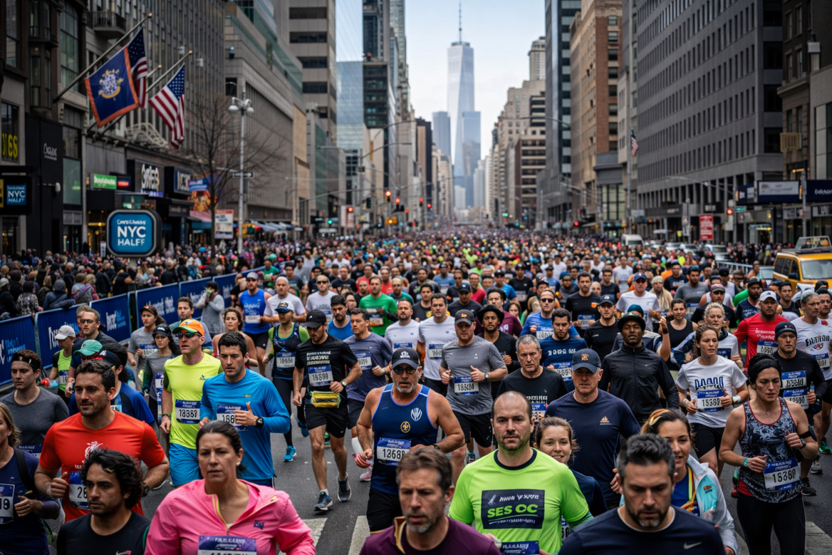 Cuántas personas corren la media maratón de Nueva York y cuántas terminan la carrera