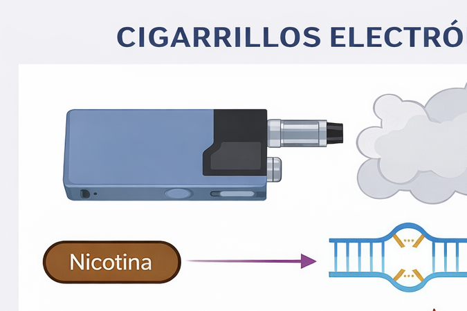 infografia cigarrillos electronicos riesgo cancer vapeo daño adn inflamacion salud pulmones estudio