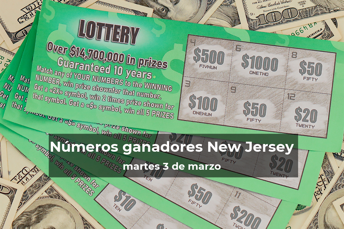 Lotería de Nueva Jersey en vivo: resultados y ganadores del martes 3 de marzo de 2026