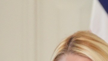 La ahora exfiscal general Pam Bondi y el presidente Donald Trump.