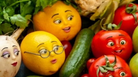 Frutas y vegetales animados