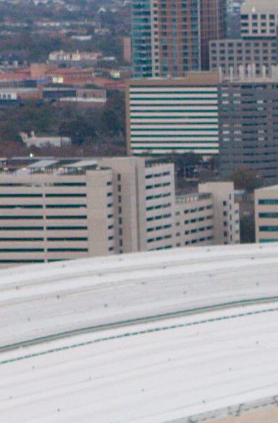 Vista aérea del NRG Stadium, uno de los estadios que albergarán partidos de la Copa Mundial de la FIFA 2026.
