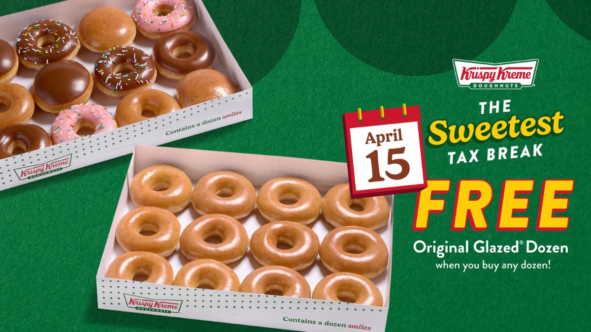 Krispy Kreme celebra el Día de los Impuestos: cómo obtener tu docena de donas gratis 