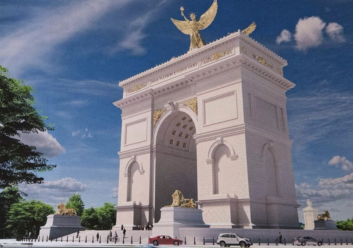 Trump planea construir un arco del triunfo de 76 metros en Washington: así es el diseño
