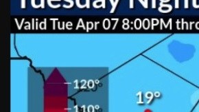 Pronóstico de clima para la noche del 7 de abril 2026 en el área triestatal.