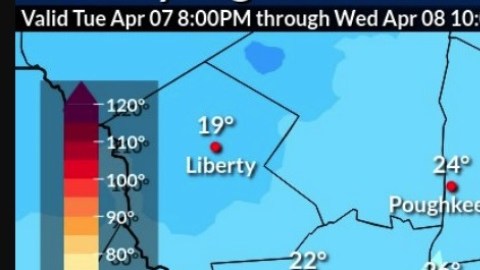 Pronóstico de clima para la noche del 7 de abril 2026 en el área triestatal.