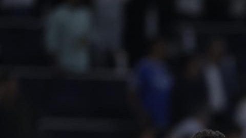 Los jugadores del Girona celebran el empate, al término del partido de LaLiga EA Sports que Real Madrid y Girona FC han disputado este viernes en el estadio Santiago Bernabéu.