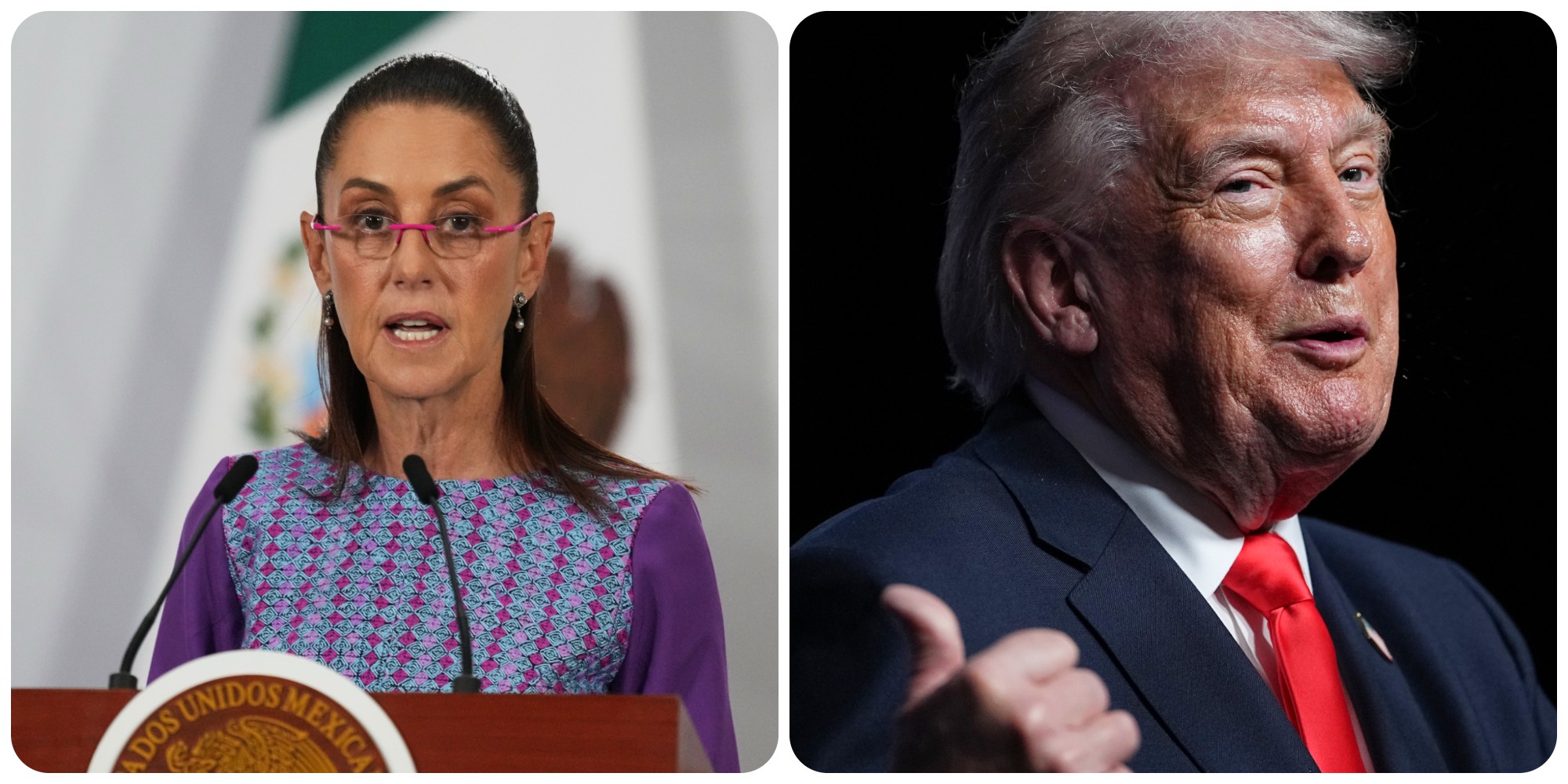 Donald Trump imita la voz de Claudia Sheinbaum al insistir en el debate sobre&hellip;