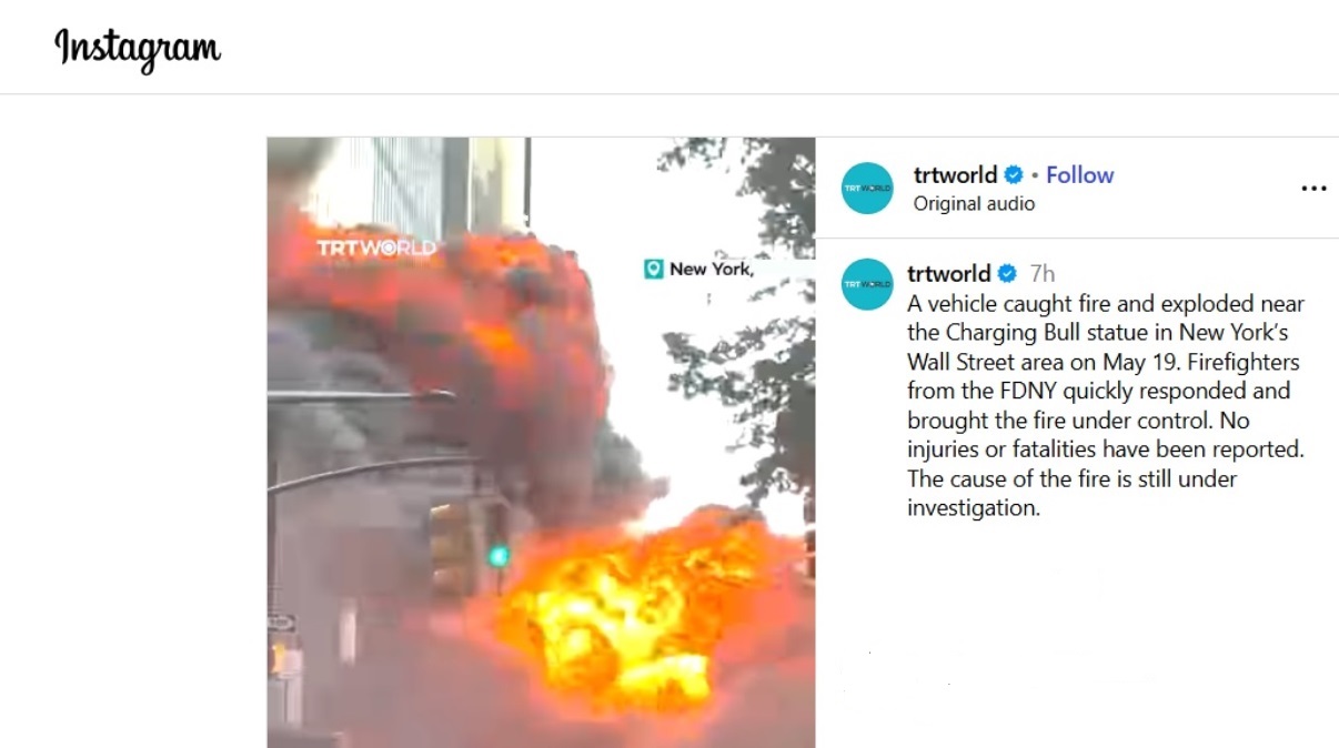 Mta R110 Explosion Video: explosión de auto MTA en el Bajo Manhattan cerca de la Bolsa de ...