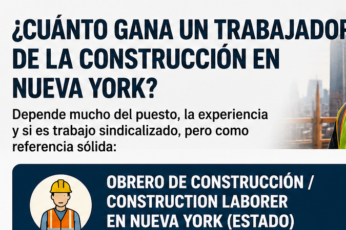 Salario trabajador construccion en Nueva York en 2026