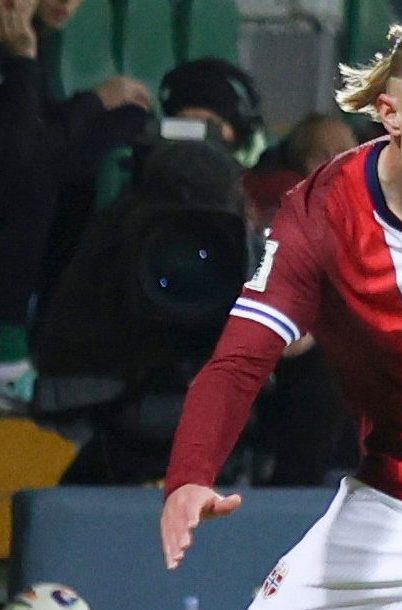 Erling Haaland durante un amistoso con Noruega.